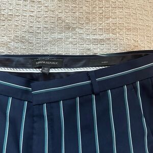 Banana republic Avery, blue, and green and white striped pants